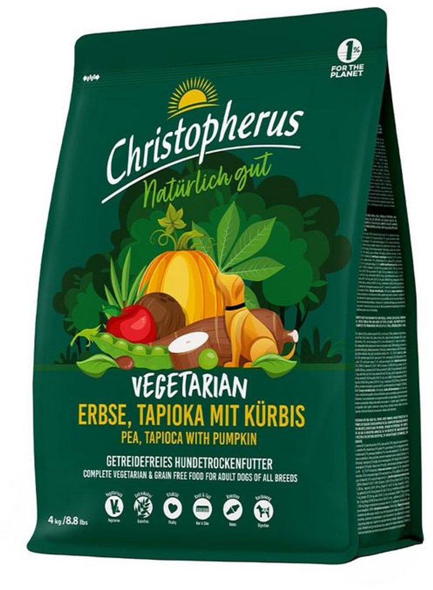 Christopherus Christopherus Vegetarische Erwt, Tapioca met Pompoen - 4kg