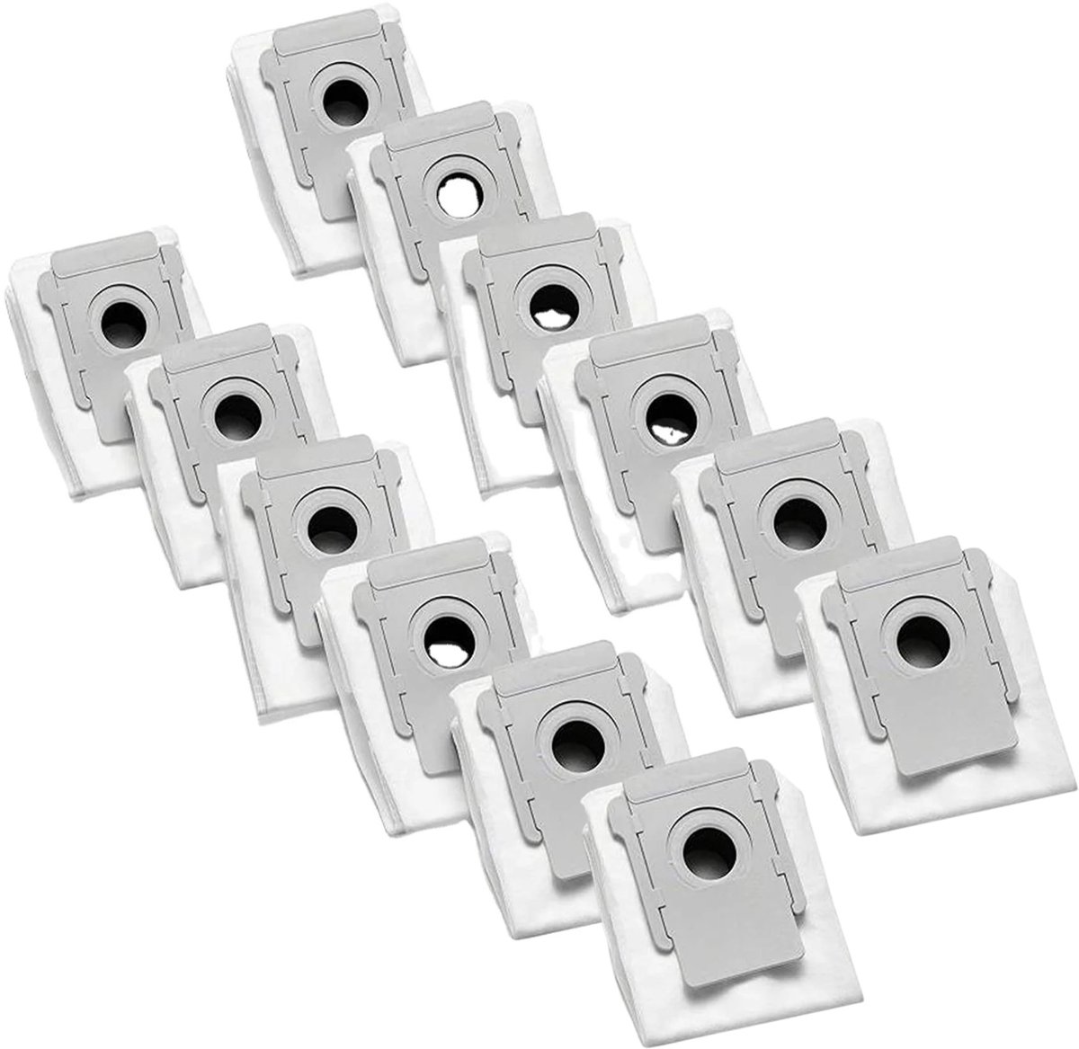 JustValue Stofzuigerzakken Geschikt Voor iRobot Roomba - 12 Stuks - Automatische Vuilafvoer - Geschikt voor i3+ i4+ i6+ i7+ i8+ j7+ s9+ - Microvezel - Perfecte Pasvorm - Stofdicht