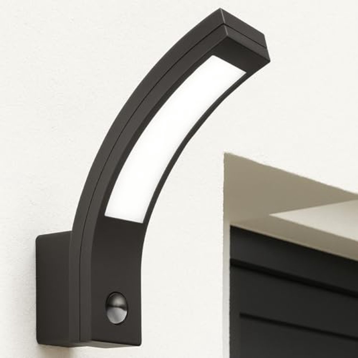 LED Buitenwandlamp met PIR-sensor, Natuurlijk Wit 4000 K, 10 W, 900 lm, Tuinverlichting