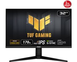 ASUS TUF Gaming VG32AQL1A QHD Gaming Monitor - G-Sync Compatible - 1ms - 170Hz