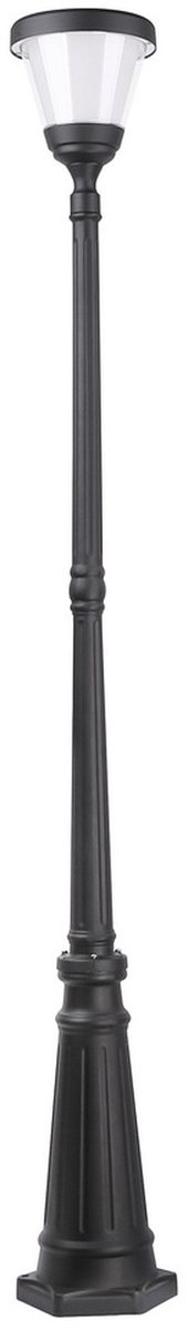 Iplux® - Oslo - Hoge Solar Lantaarn 200cm - Warm wit - Lamp op zonne-energie