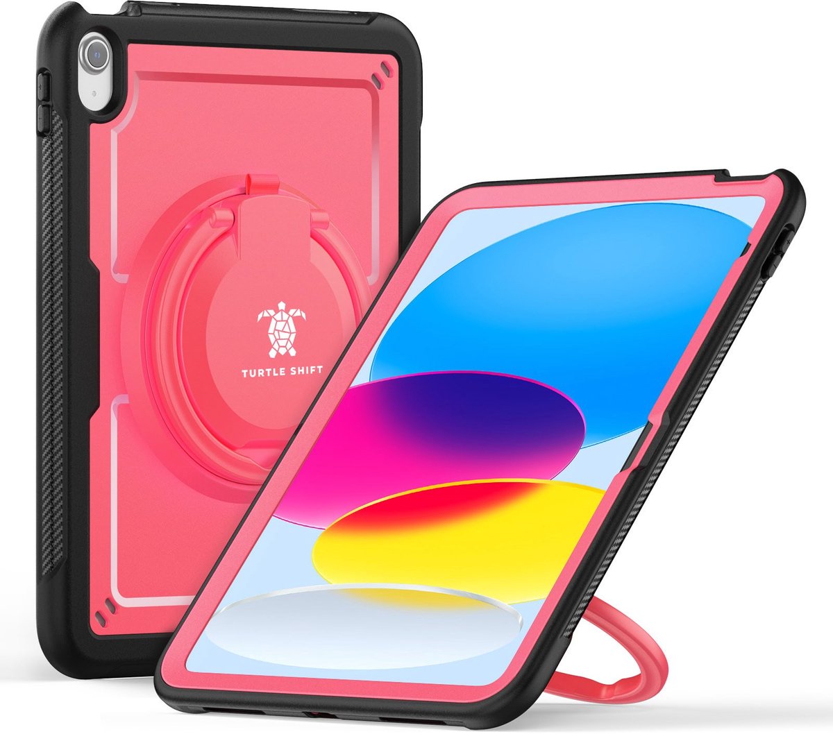 Turtle Shift Hoes - Geschikt voor iPad 11 (A16) en iPad 10 - Hoes met screen protector - Uitklapbare standaard - 10.9 inch - Roze