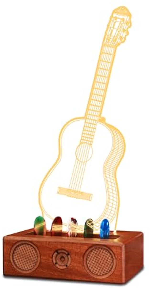 Lichtgevende Gitaar Plectrum Houder - Warm Wit