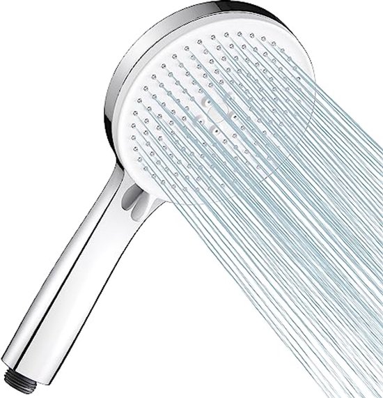 MakeFit Gefilterde douchekop – hoge druk met filter voor hard water, regenontharder, luxe, 7 instellingen, verstelbare filterdouchekop (chroom MakeFit Gefilterde douchekop – hoge druk met filter voor hard water, regenontharder, luxe, 7 instellingen, verstelbare filterdouchekop (chroom