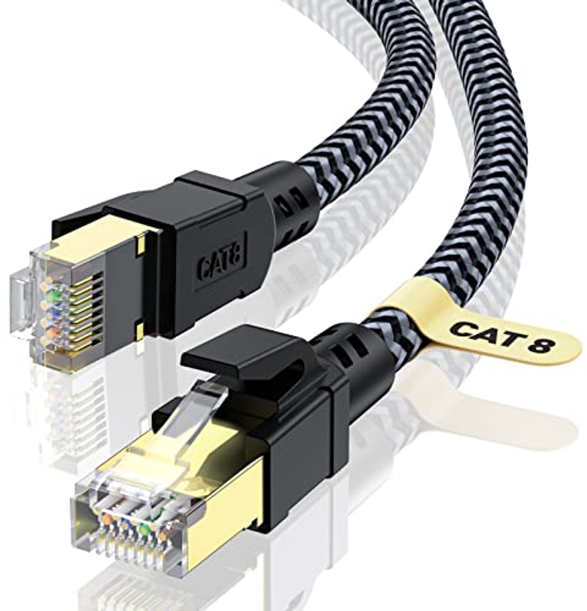 Cat 8 Ethernet-kabel 3 meter, 40 Gbps netwerkkabel hoge snelheid