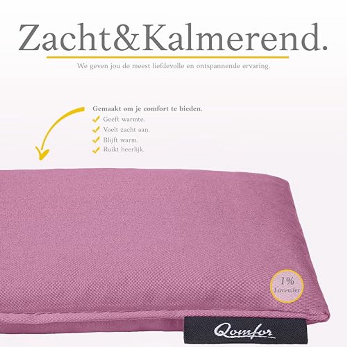 Opwarmbare Katoenen Pittenzak voor Pijnverlichting - Grote Lavendel en Tarwe Pittenzak - Herbruikbaar en Ideaal voor Nek, Schouders en Rug