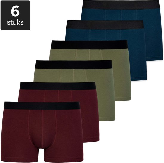 SNOCKS Boxershorts Heren, 6 stuks, Biologisch Katoen, Clean Zonder Logo