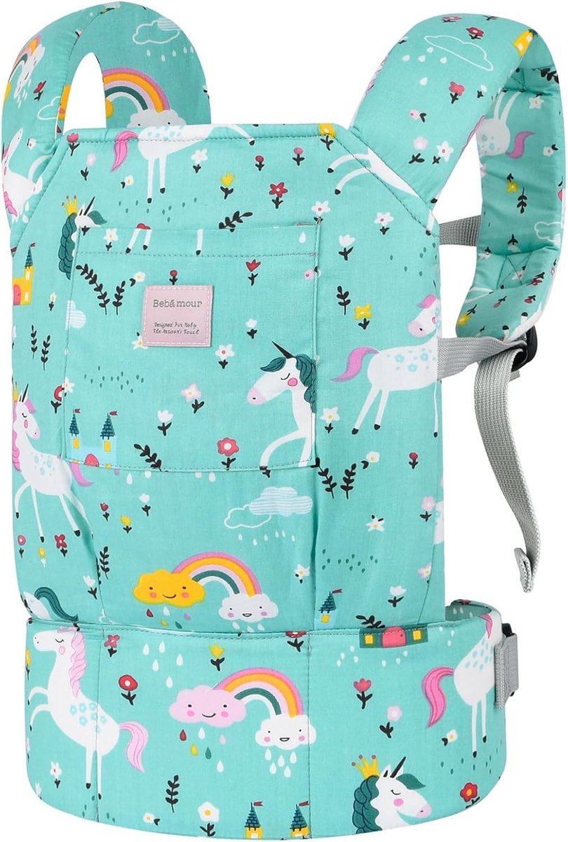 Image of 3-in-1 Zachte Draagdoek voor Kinderen - Poppendrager voor Meisjes 100% Katoen