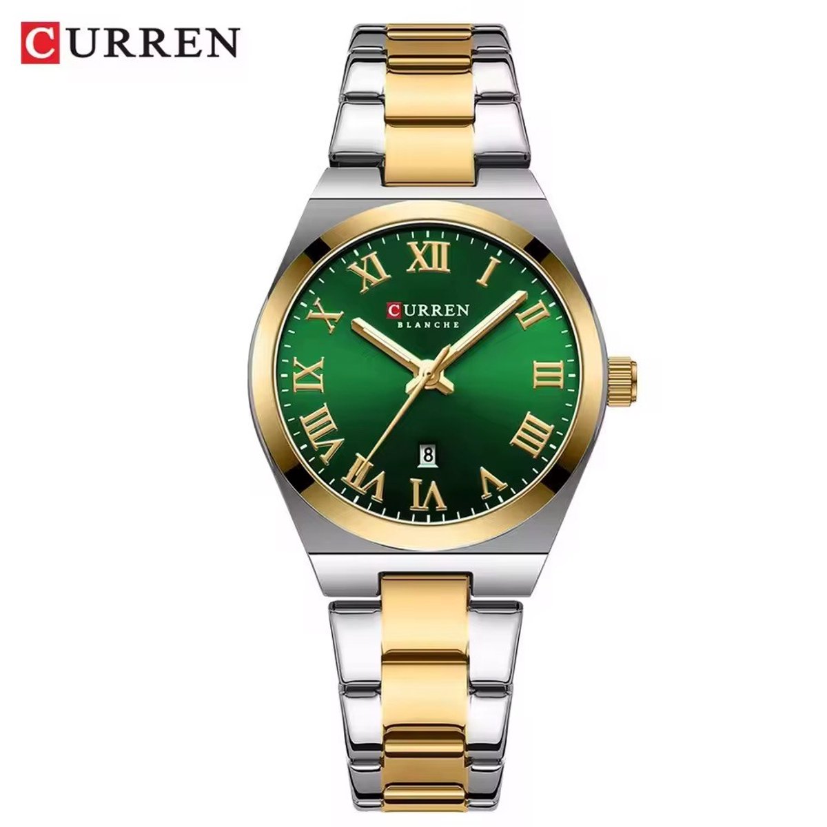 Curren Elegante Dameshorloge | Polshorloge | Dames | Horloge | 33MM | Vrouwen | RVS | Groen