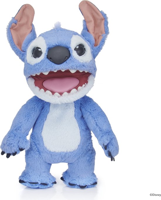 WoW Stuff Disney Stitch Interactieve Knuffel 45 cm - Bewegende Stitch Pop met Geluid - Real FX Puppetronic Animatronic