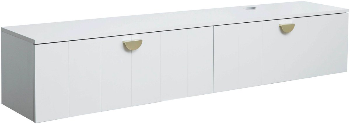 Oviala - Moderne witte 160 cm wand-tv-kast - Holly