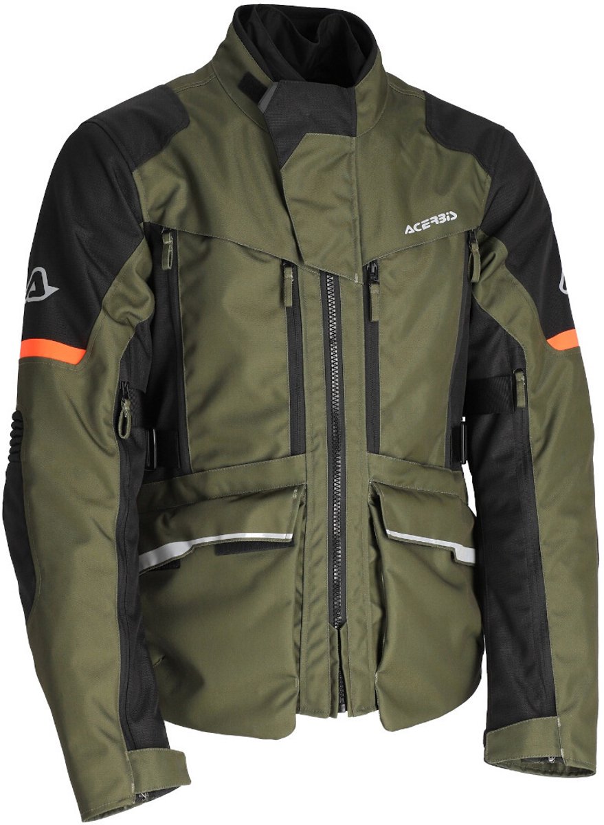 Acerbis X-Rover Groen Oranje Waterdichte Textiele Motorjas - Jas