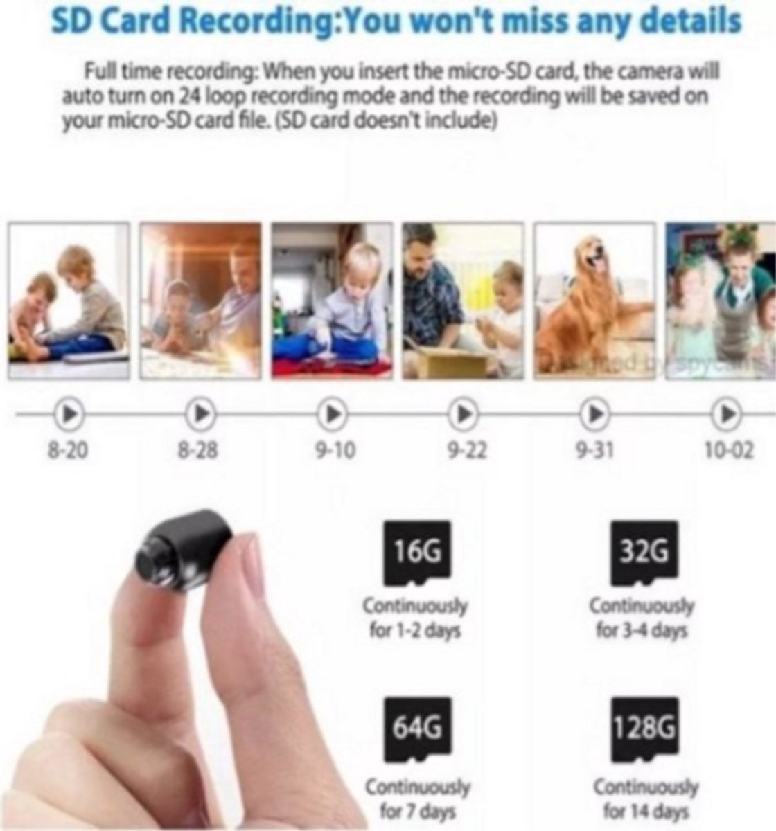 Afbeelding 2 van 1080p Mini Beveiligingscamera Draadloos- Wifi Camera met