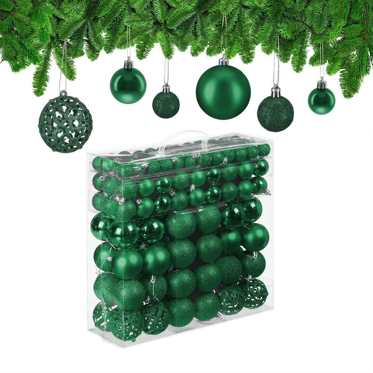 Lot De 30 Boules De Noël En Plastique 6 Cm - Décoration Sapin Thème Traditionnel Noir Et Blanc