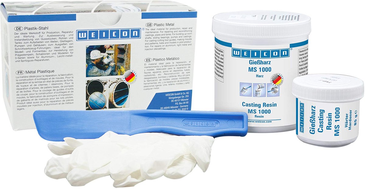 Weicon Giethars MS 1000 – 500 g – transparant met verharder