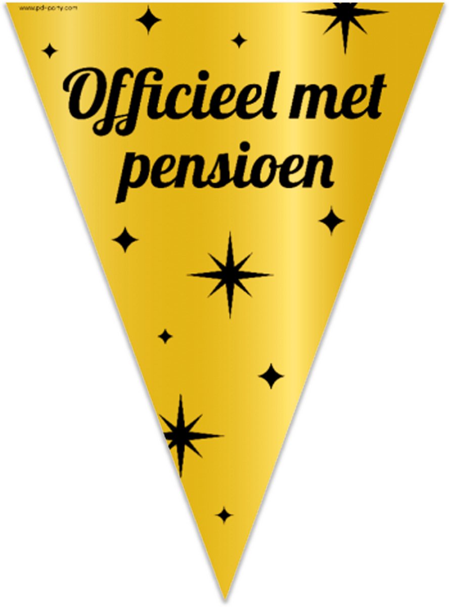 BTH - Slingers - Pensioen - Goud en Zwart - Slinger - Vlaggenlijn - Pensioen Cadeau - Pensioen Versiering - 1 Stuk — afbeelding 6