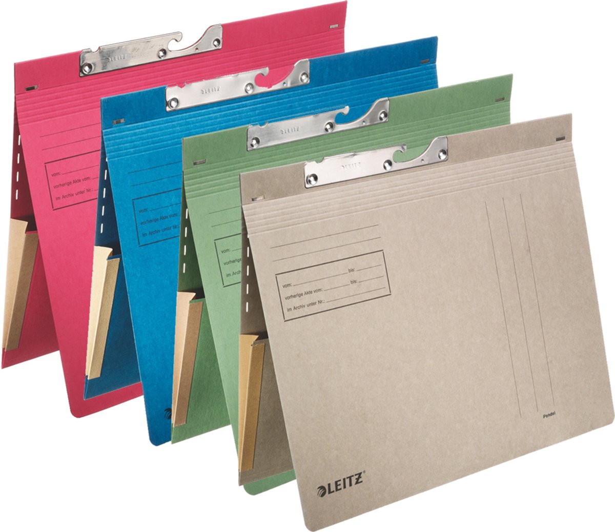 LEITZ Pendelhefter, mit Dehntasche, A4, grün - für den Markt: D - A - L - CH - 50 Stück (2011-00-55)