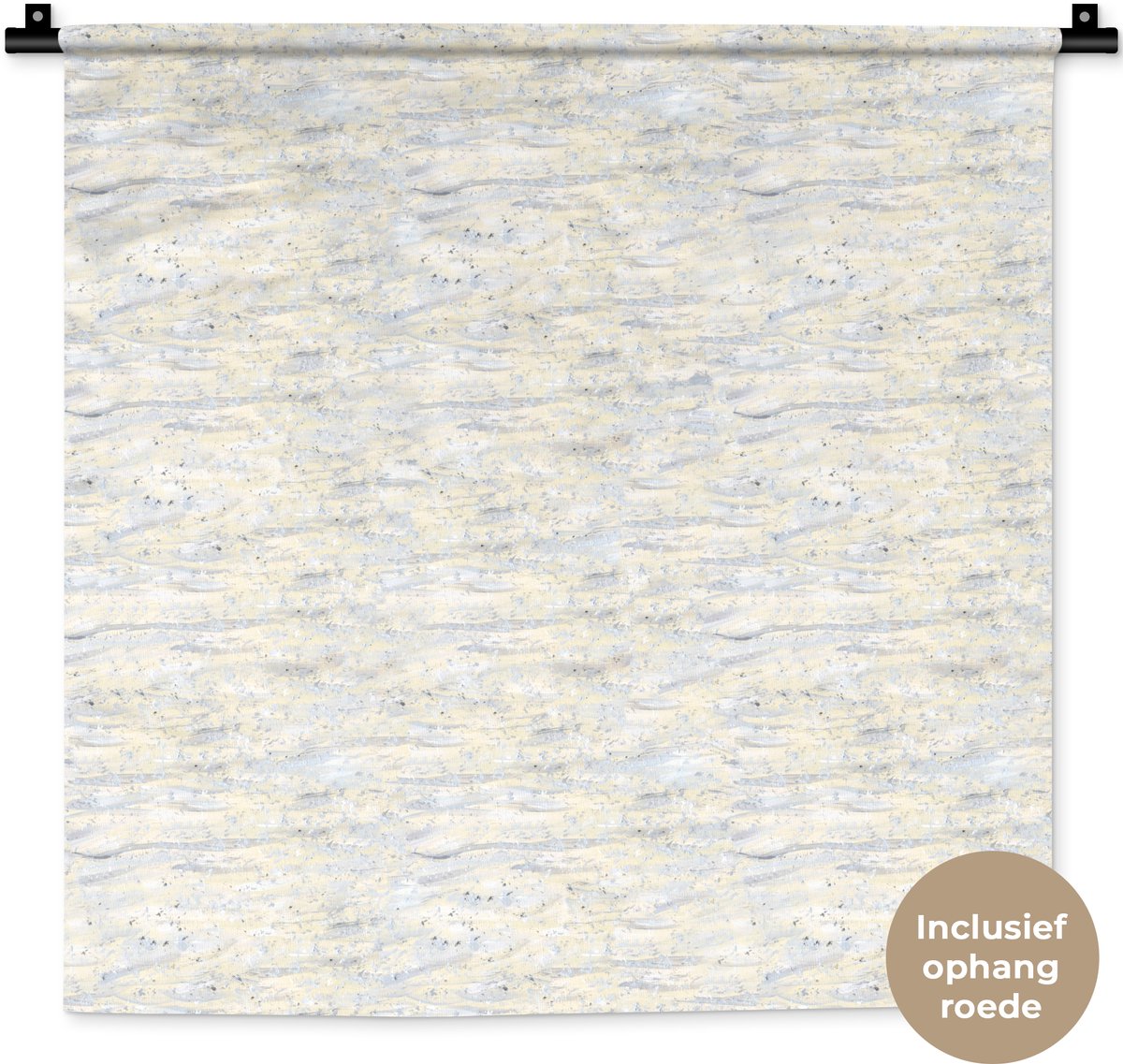 Wandkleed 60x60 cm - Wanddoek Licht - Horizontaal - Verf - Wandtapijt - Wandkleden