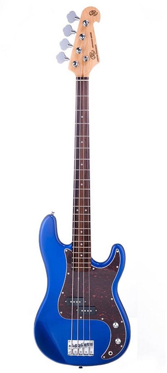 Elektrische basgitaar - SX BD2/EB - Standard Series - P-Style - 4-snarig - Electric Blue - Inclusief tas