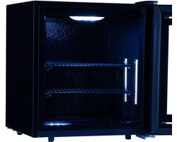 Klarstein Diepvriezer IceAge met glasfront, Thermostaat met 5 standen, 0 tot 18 °C, in hoogte verstelbare, 36 Liter - Vrieskast Diepvrieskast - LED Compact - Wit - Freezer - Vrieskast Klein