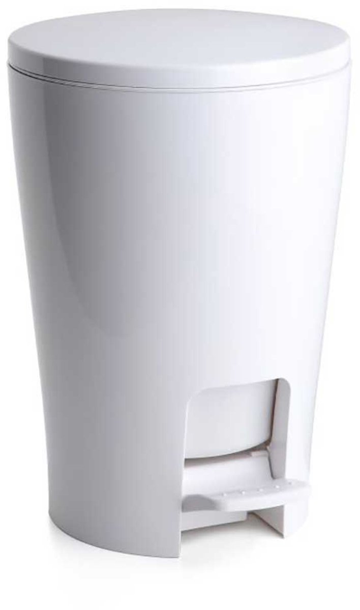 Tatay Diabolo Badkamer Prullenbak Met Pedaal 5l Wit