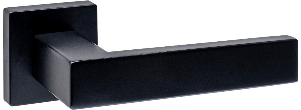 Intersteel Deurkruk Cunera zonder blokkeer mechanisme op rozet verdekt 52x52x10mm met nokken zwart