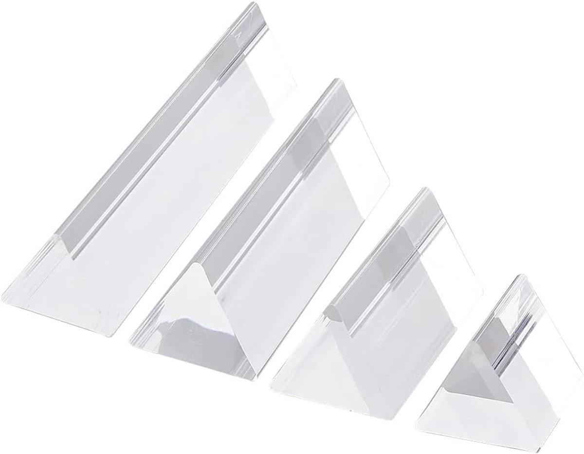 4pcs Triangular Prisms - Acryl - Duidelijke Fotografie - Glas - Fysica - Spectrum - Licht