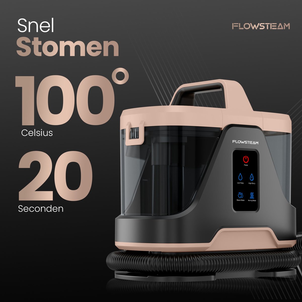 FLOWSTEAM 6-in-1 Stoomreiniger PRO 1700W - Tapijtreiniger thumbnail 5
