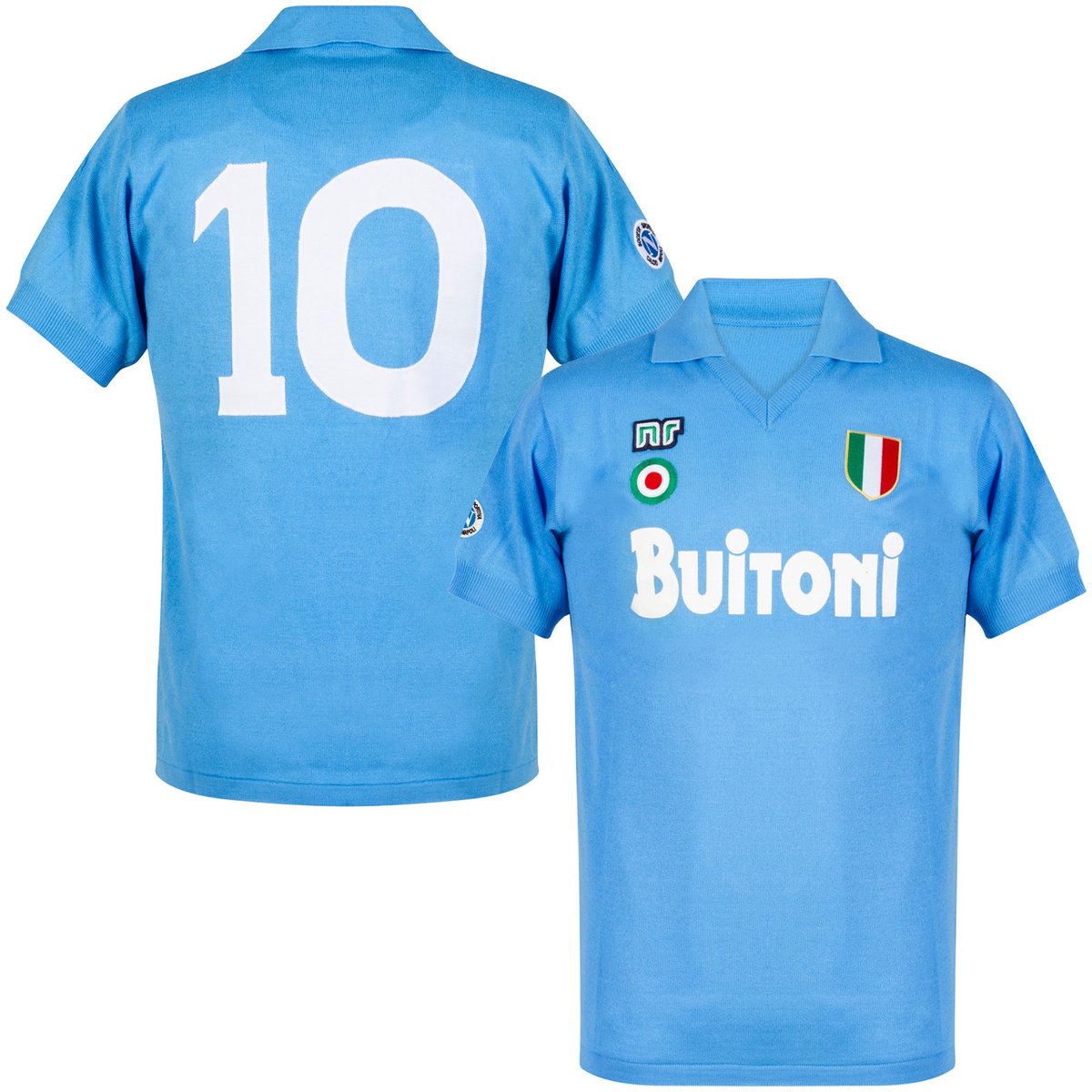NR Nicola Raccuglia - Napoli Buitoni Maradona Official Retro Shirt 1987-1988 + Nummer 10