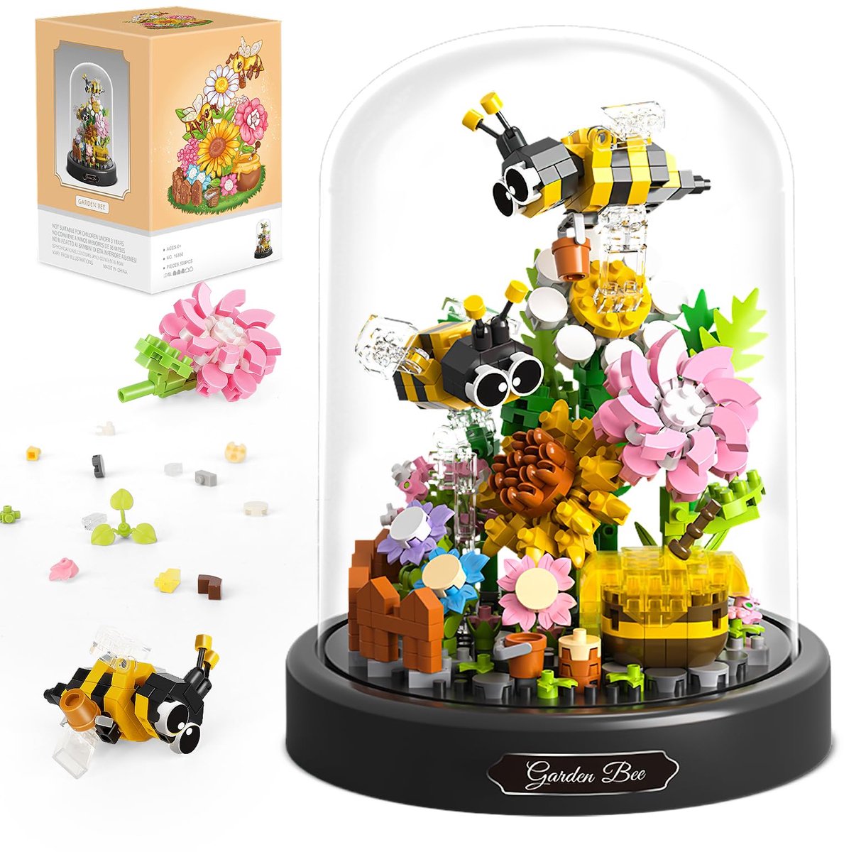 Namajunas - Kunstbloemen Boeket - Bloemenboeket in Stolp - Bouwsets Volwassenen - Botanical Flowers Collection - Botanical Bloemen - Bouwsets - Niet geschikt voor LEGO - Bij - Decoratie voor Huis, Cadeau, Kerst, Oudjaar, Nieuwjaar, Moederdag