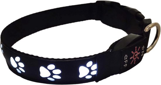 Oplichtende halsband - LED-oplichtende halsband - USB-oplaadbare waterdichte halsband - Voor kleine, middelgrote en grote huisdieren - Veiligheidshalsband -XS-Wit