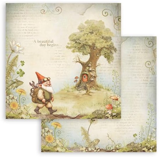 Stamperia Scrapbookpapierpad – Alterego Maxi Background, Dubbelzijdig, 30,5x30,5 Cm, Zuurvrij Voor Albums En Kaarten