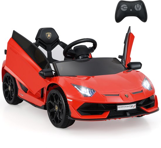 COSTWAY Lamborghini Elektrische Auto Voor Kinderen, Kindervoertuig Met 2 4 G Afstandsbediening Led Koplamp Mp3 Speler Claxon En Muziek Elektrisch Voertuig 3 5 Km U Kinderauto Voor Kinderen Vanaf 359270