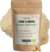 GOYU Lion's Mane 1.500 mg per dagdosering Biologisch 180 capsules - Hericium Erinaceus - lions mane capsules - Focus & Concentratie - Mushroom mix - Vegan - Zonder toevoegingen - Lab getest - 30 dagen voorraad per zakje