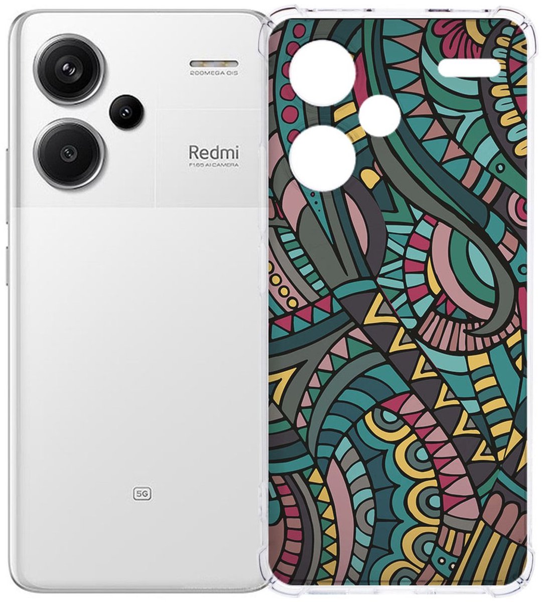 voor Xiaomi Redmi 13 Pro Plus Hoesje - Aztec TPU Antishock