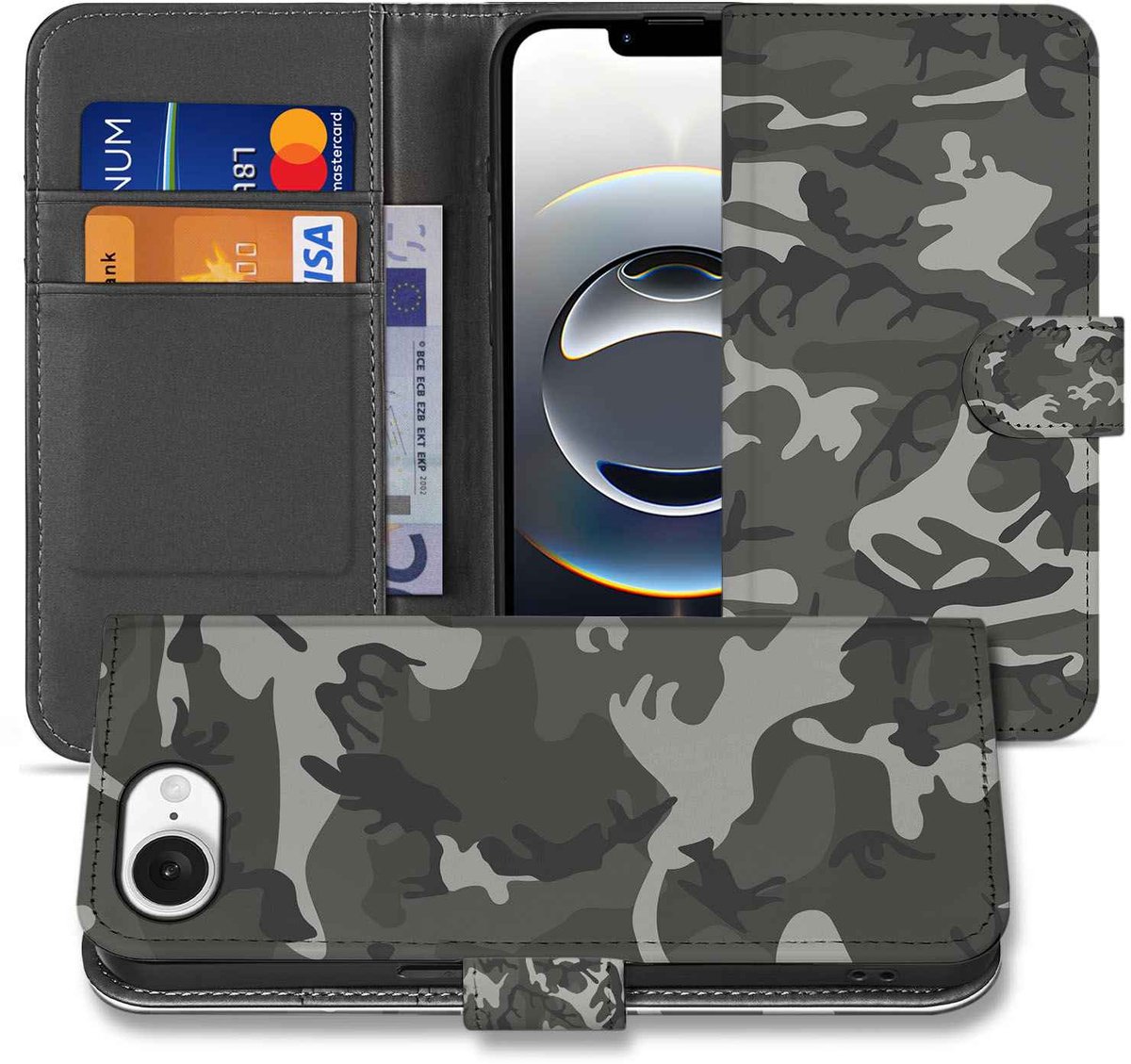 iPhone 16e/17e Telefoon Hoesje Army Light