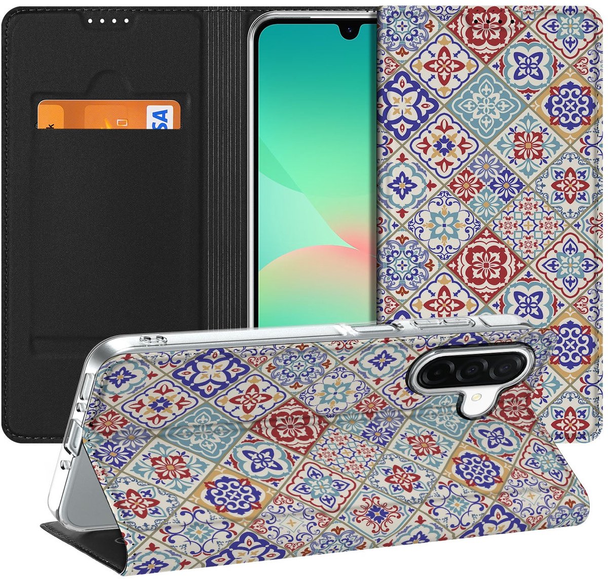 voor Samsung Galaxy A26 Standcase Tiles Color