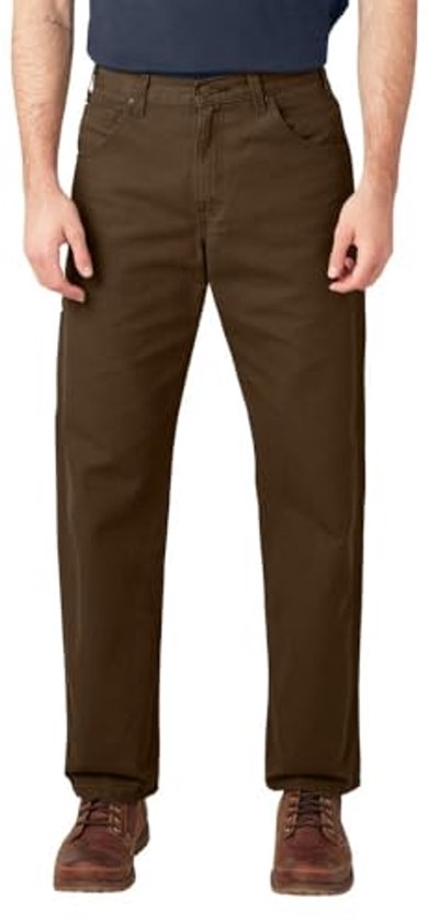 Dickies Relaxed Fit Eend Carpenter Jean met rechte pijpen voor heren, Bruin, 32W / 30L