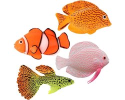 Allecto plus - Kunstmatige Vis Aquarium Ornamenten Siliconen Nep Tropische Vissen Decoratie
