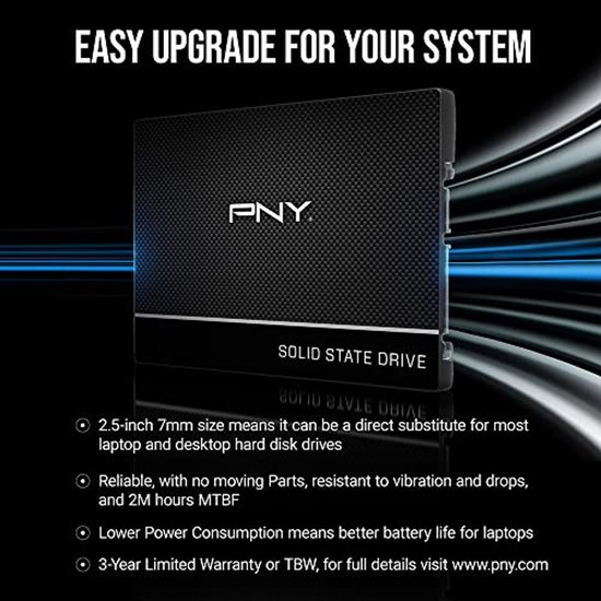 Interne SSD SATA III 2,5 Inch 2TB met leest snelheid tot 550MB/s van Merkloos — afbeelding 2