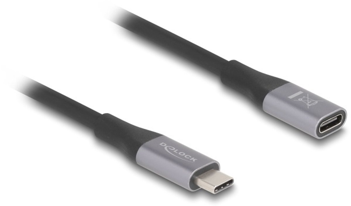 Image of Delock USB-C verlengkabel | USB4 40 Gbps | PD 240W | 8K 60Hz | 1 meter