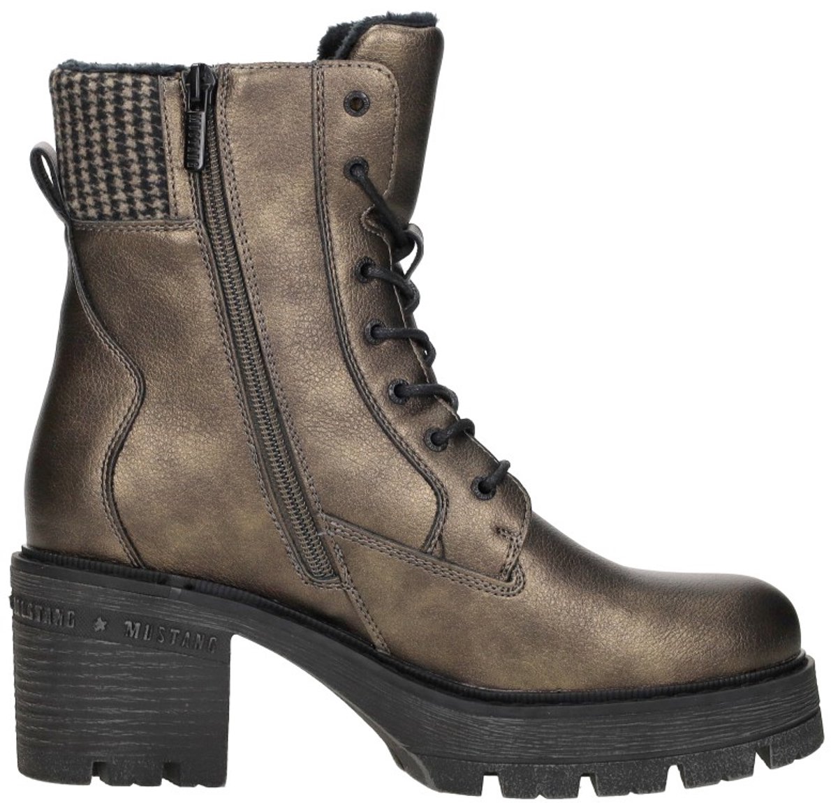 Mustang Veterschoenen Hak Veterschoenen Hak - Goudkleur - Maat 40