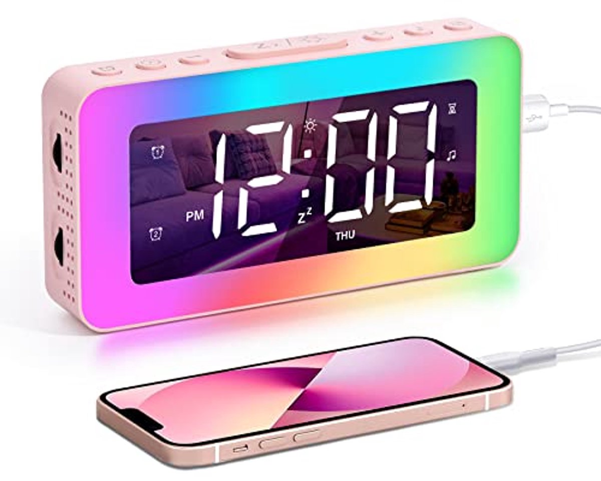 Digitale wekker met licht en dubbel alarm voor kinderen en volwassenen