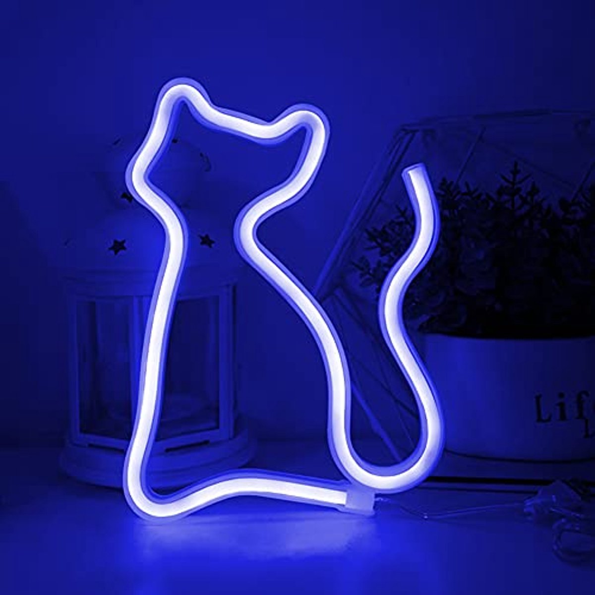 Neon Lichten LED Kat Wandlamp voor Kinderen en Decoratie - Nachtverlichting voor Thuis en Feestjes