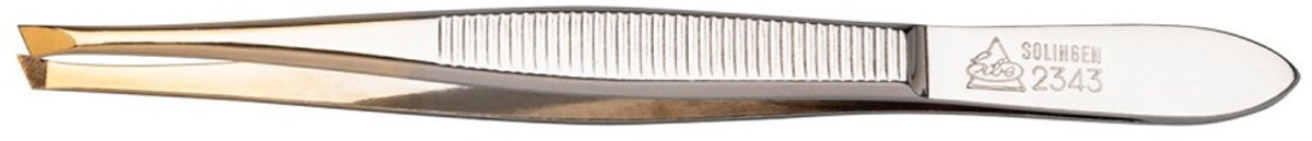 Erbe Solingen Pincet Schuin/Smal Verguld 9CM (ERBE92343)