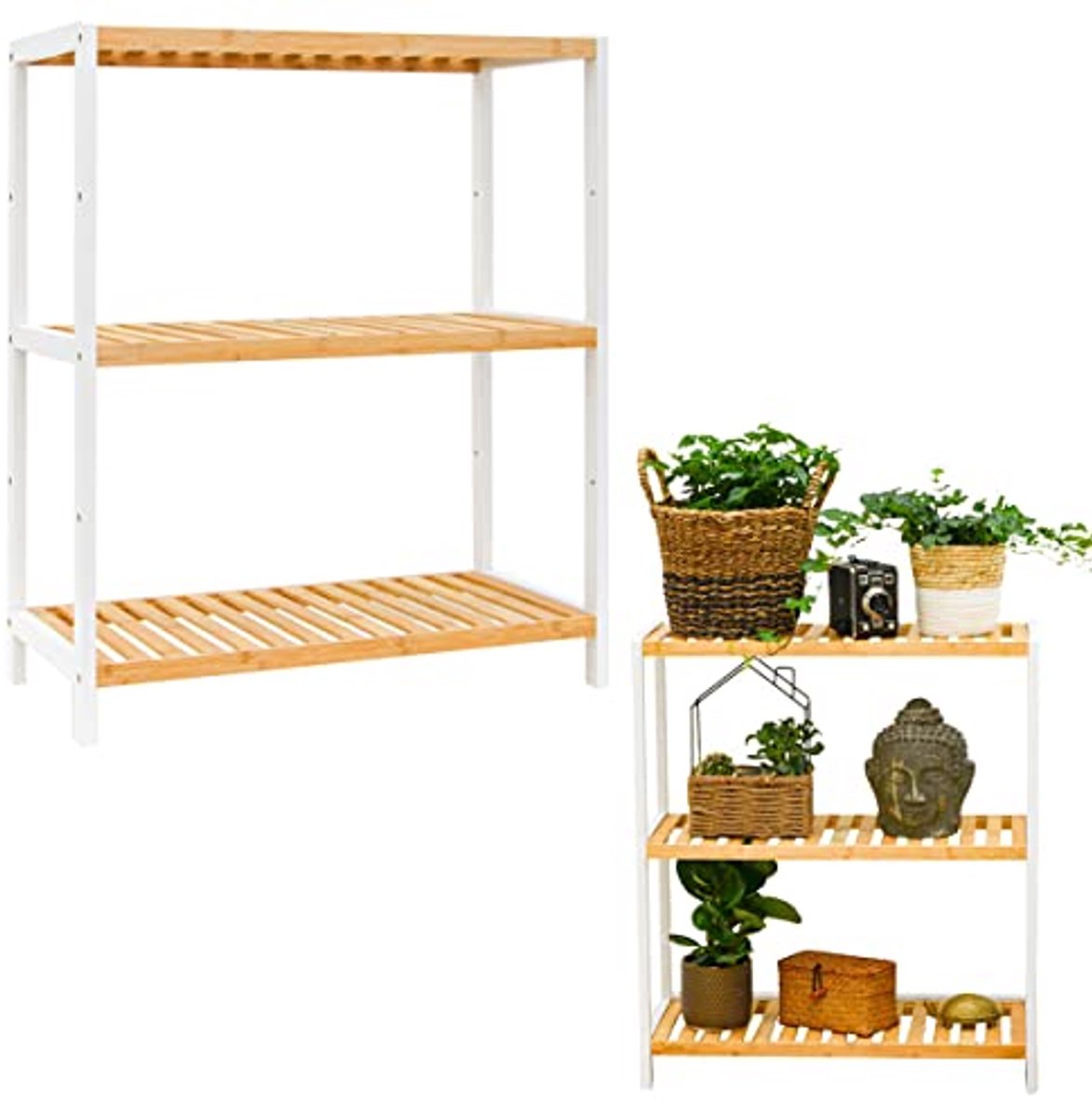 Bamboe Schoenenrek - 60 cm breed Houten Plank voor Badkamer, Keuken en Hal