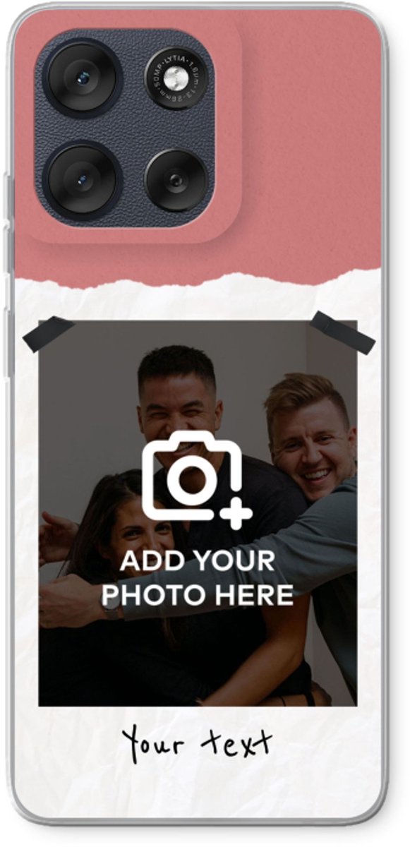 Gepersonaliseerd - Case Company® - Hoesje geschikt voor Motorola Moto G56 hoesje - Polaroid N°5 - Soft Cover Telefoonhoesje - Bescherming aan alle Kanten en Schermrand
