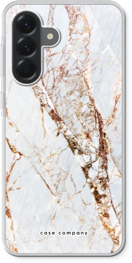 Case Company® - Coque compatible avec Samsung Galaxy A56 - Marbre Goud - Coque souple - Protection intégrale et sur les bords de l'écran