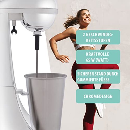 Staafmixer en Melkopschuimer - 650 ml Roestvrijstalen Beker - 2-in-1 Blender met 2 Snelheidsstanden — afbeelding 2