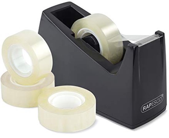 9182 Tapedispenser metaal voor 2 rollen 25mm Zwart